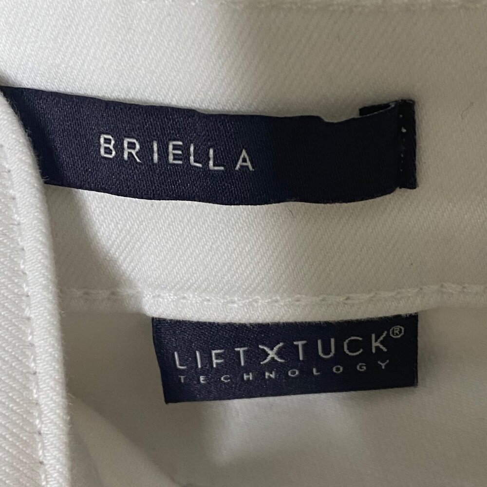 NYDJ Briella Bermuda Shorts White Size 4 Lift Tuck 11” Inseam NWT - Picture 4 of 8